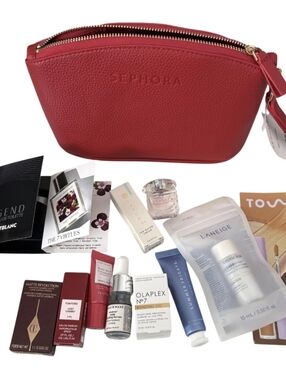 SEPHORA LUNAR New YEAR 2026 13 PIECE Cosmetic Fragrance Versace Set Red Pouch